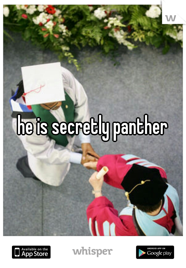 he is secretly panther