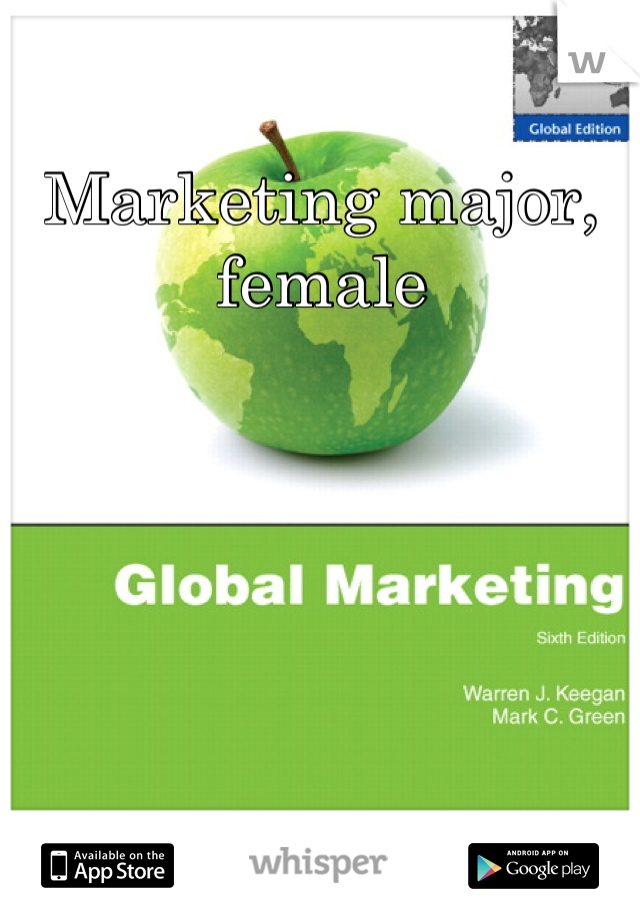 Marketing major, female