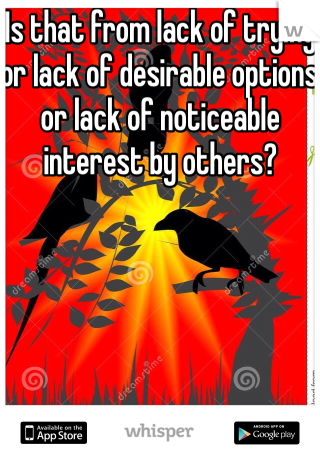 Is that from lack of trying or lack of desirable options or lack of noticeable interest by others?