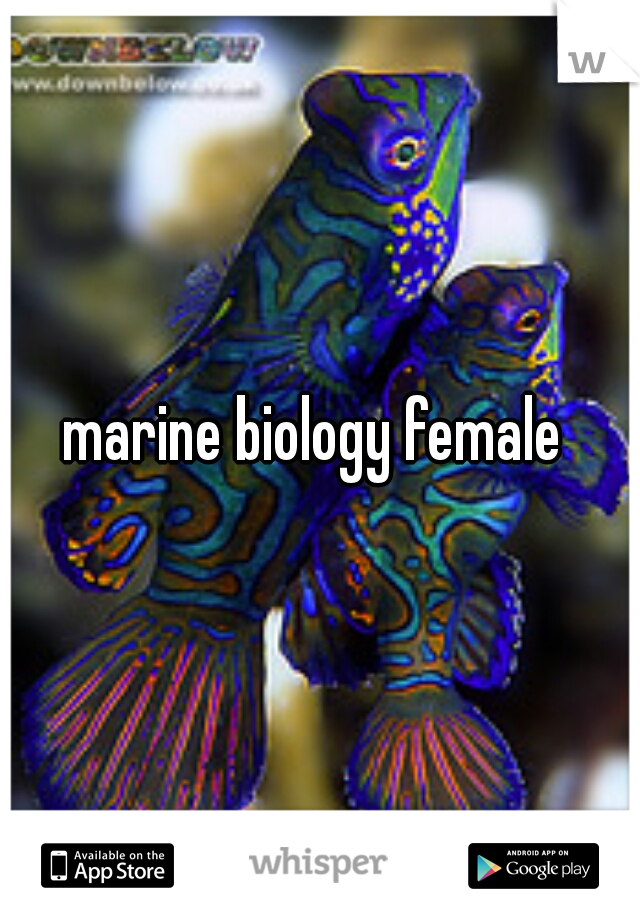 marine biology female 