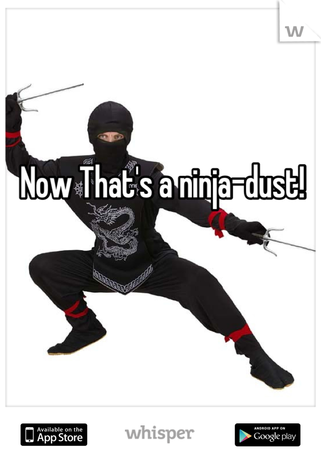 Now That's a ninja-dust!