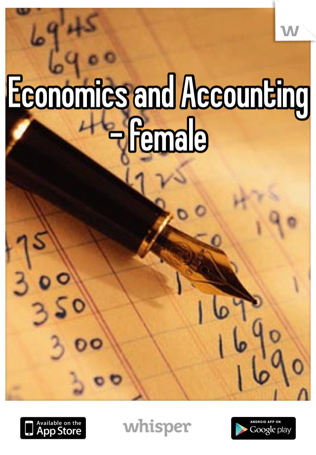 Economics and Accounting - female 