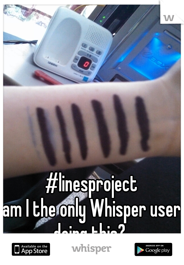 #linesproject
am I the only Whisper user doing this?  
