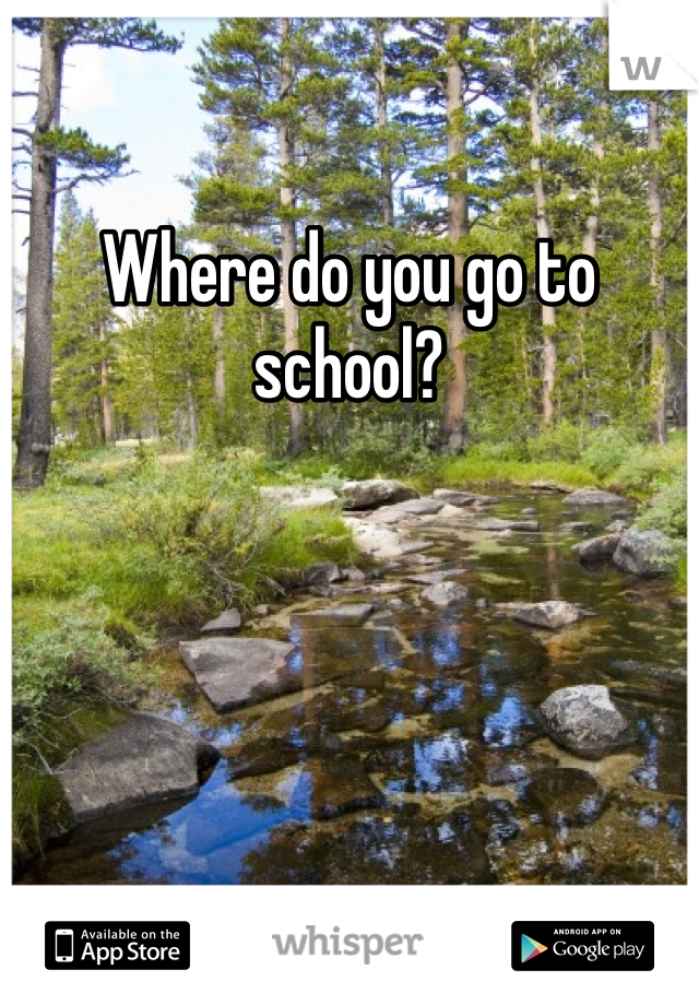 Where do you go to school?