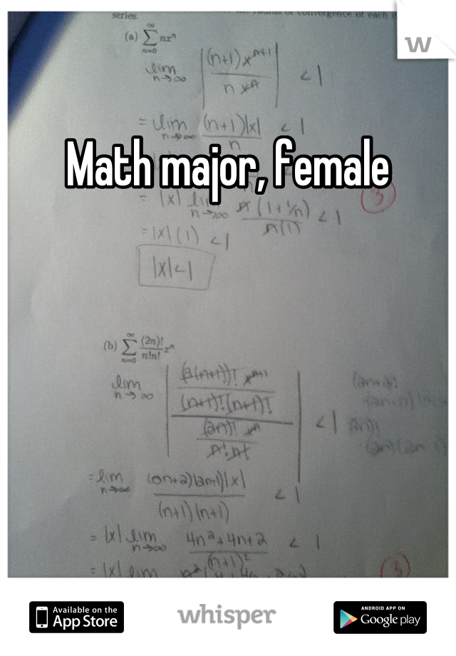 Math major, female