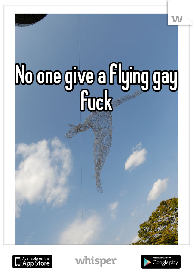 No one give a flying gay fuck