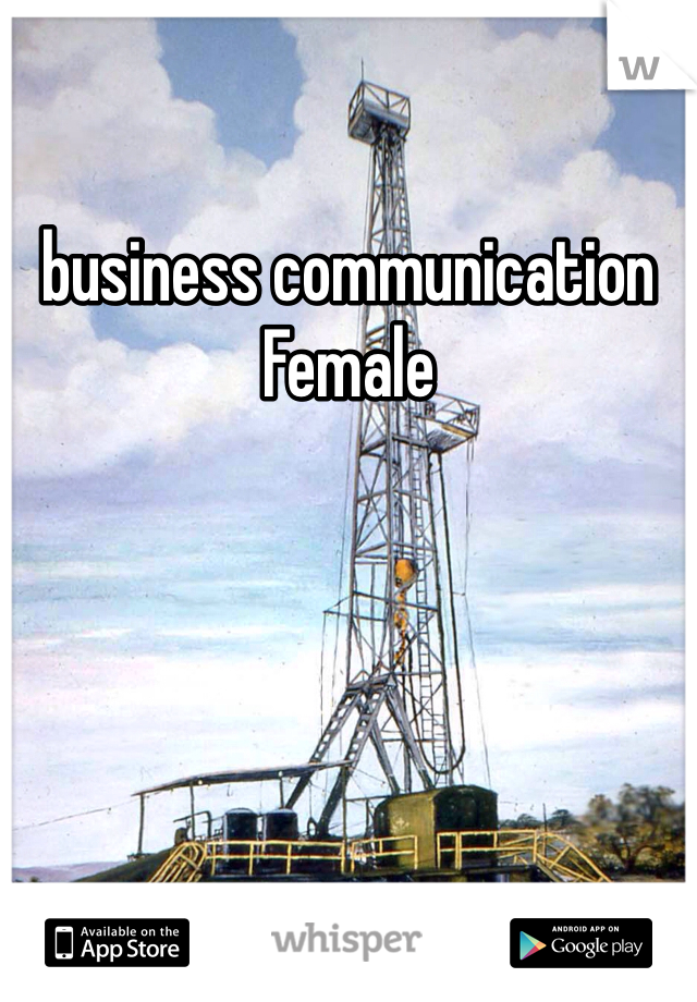 business communication
Female