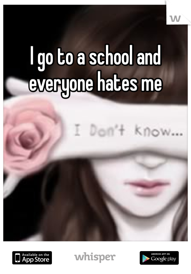 I go to a school and everyone hates me 