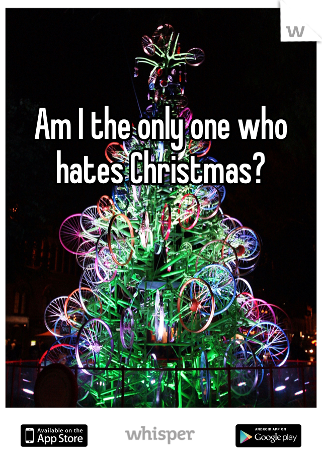 Am I the only one who hates Christmas?