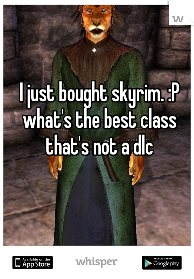 I just bought skyrim. :P what's the best class that's not a dlc