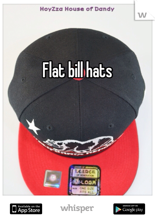 Flat bill hats 