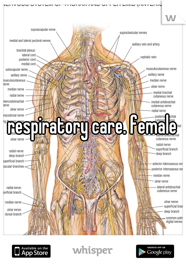 respiratory care. female