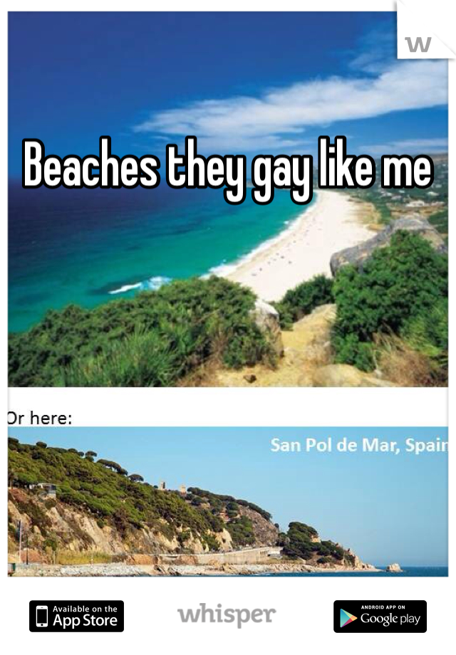 Beaches they gay like me