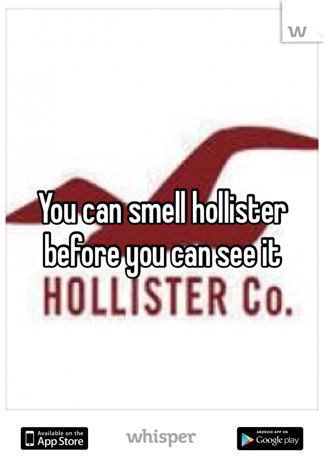 You can smell hollister before you can see it