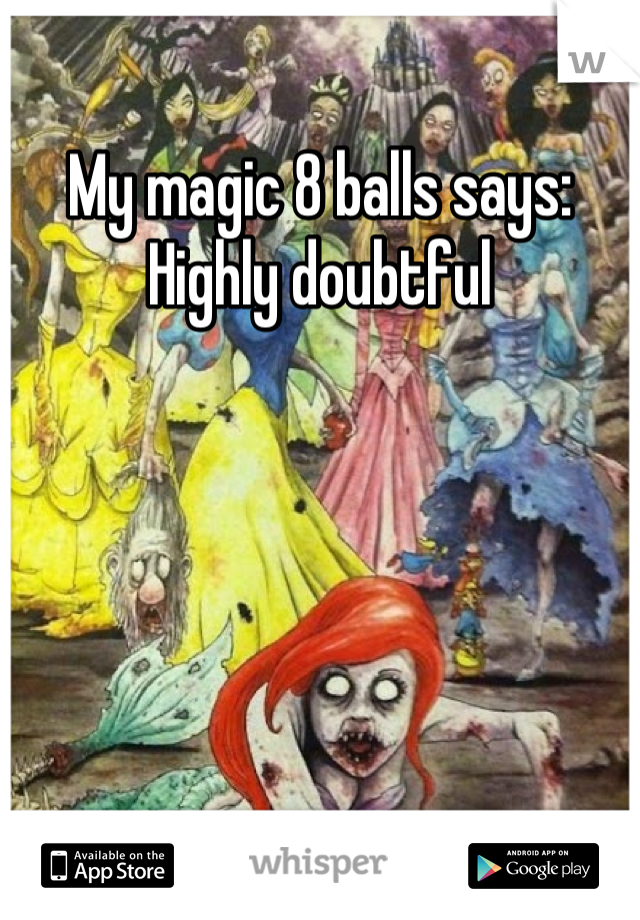 My magic 8 balls says:
Highly doubtful