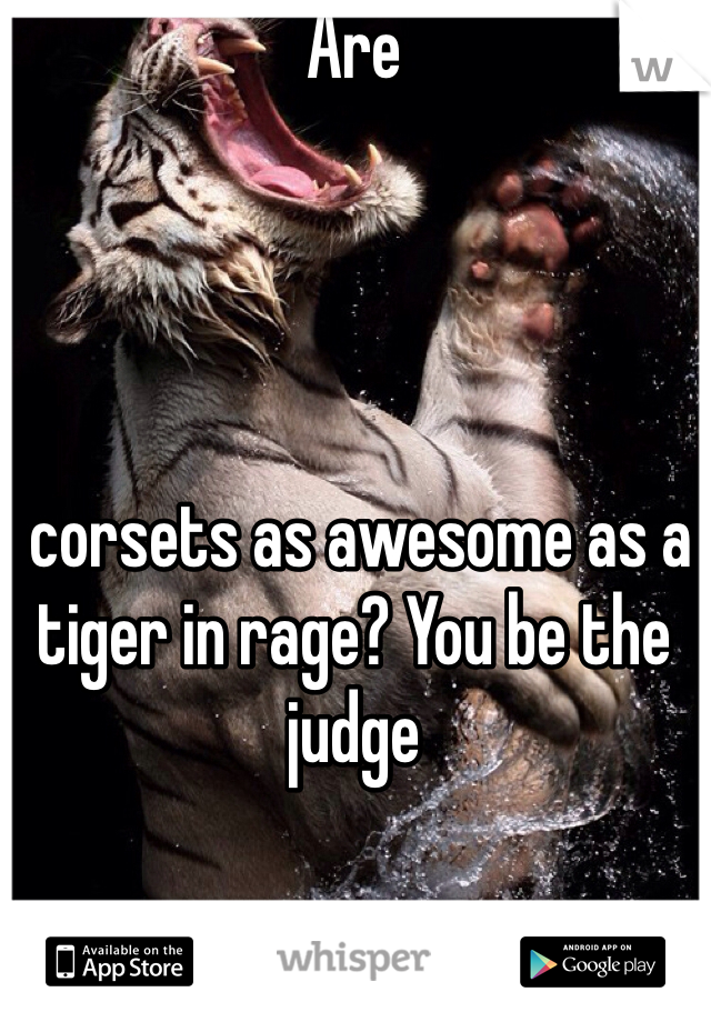 Are




 corsets as awesome as a tiger in rage? You be the judge