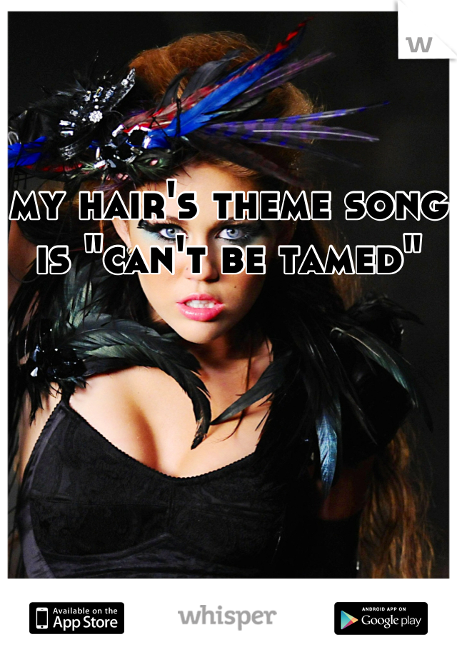 my hair's theme song is "can't be tamed"