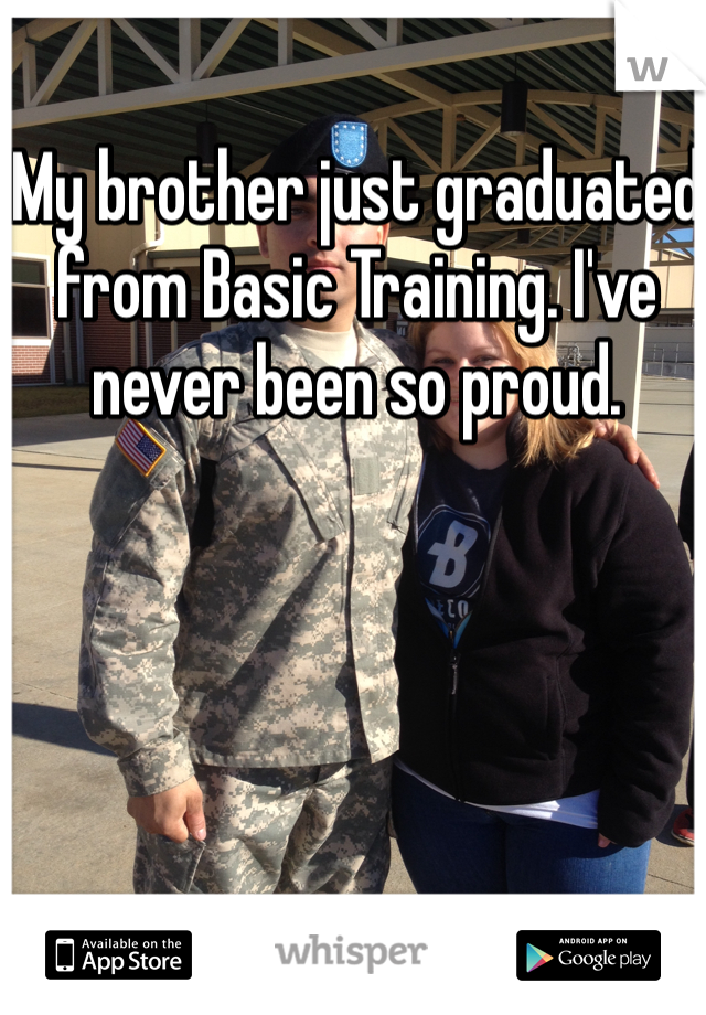 My brother just graduated from Basic Training. I've never been so proud. 