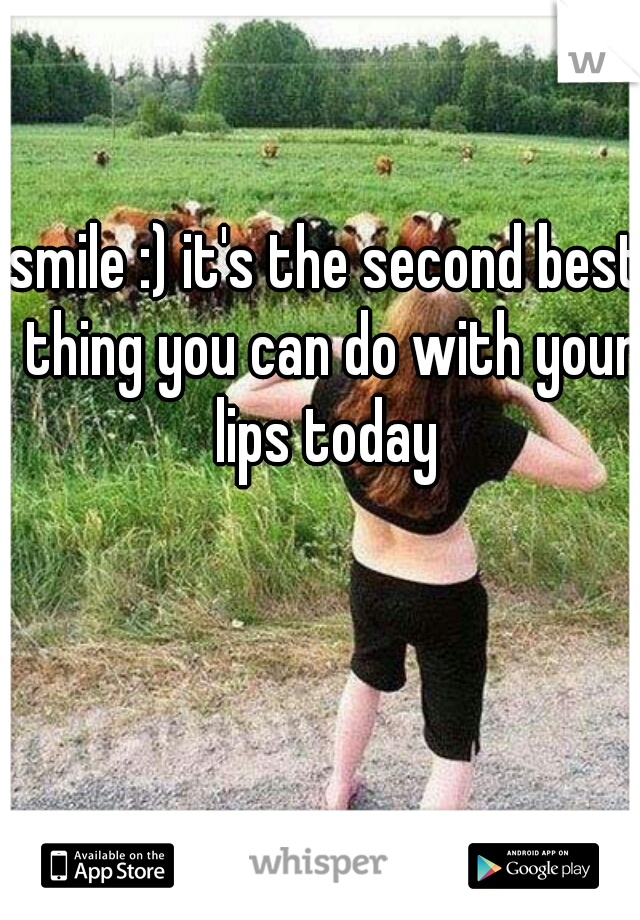 smile :) it's the second best thing you can do with your lips today 