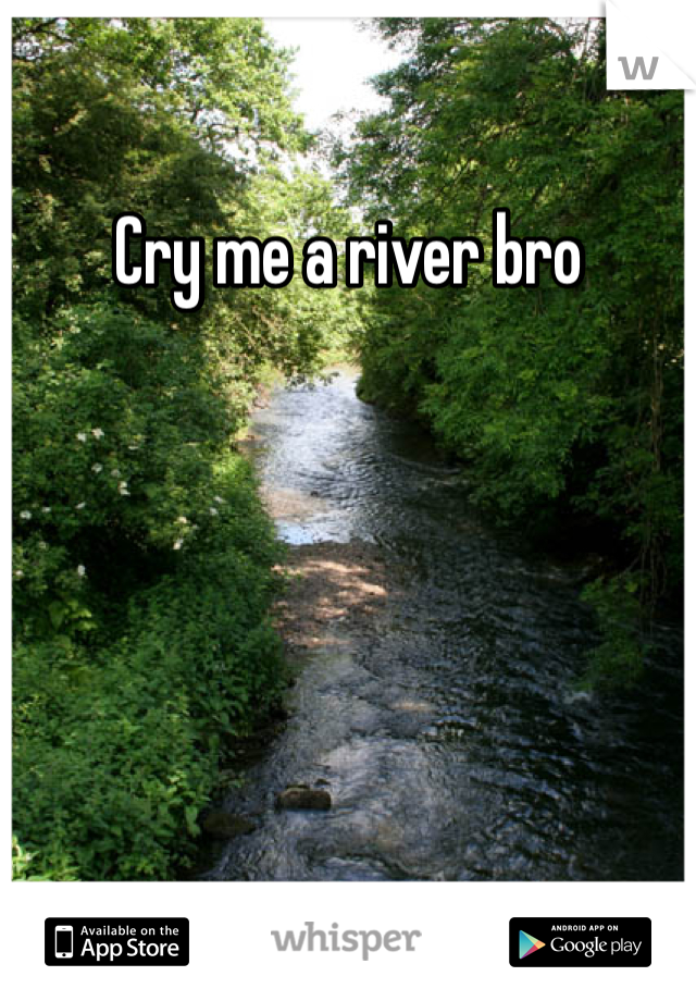Cry me a river bro