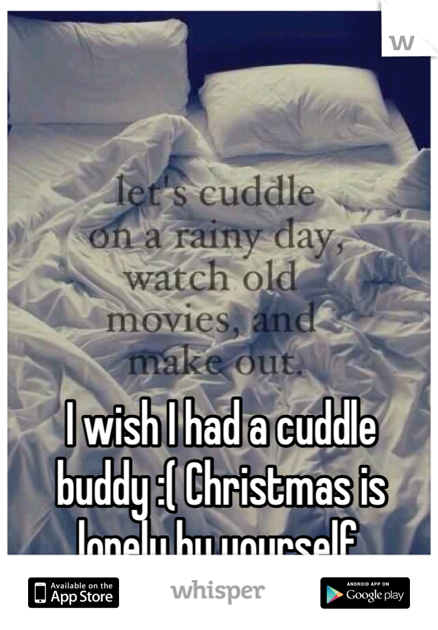 I wish I had a cuddle buddy :( Christmas is lonely by yourself.