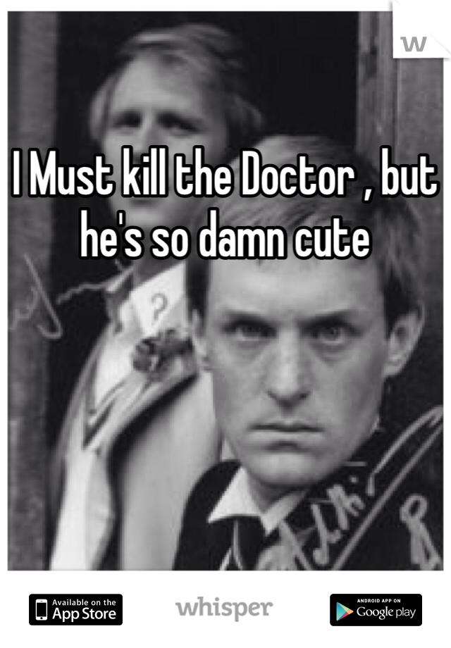I Must kill the Doctor , but he's so damn cute 
