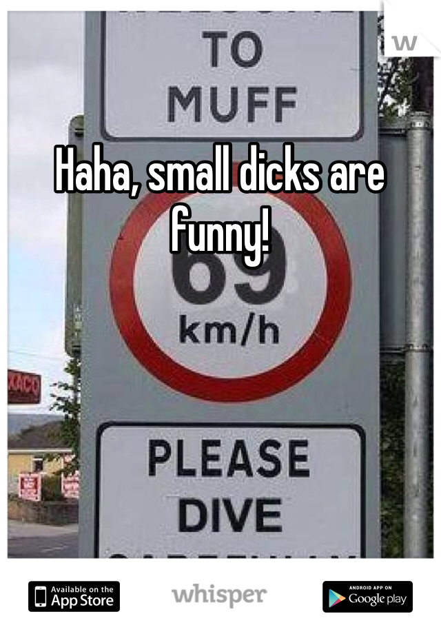 Haha, small dicks are funny! 
