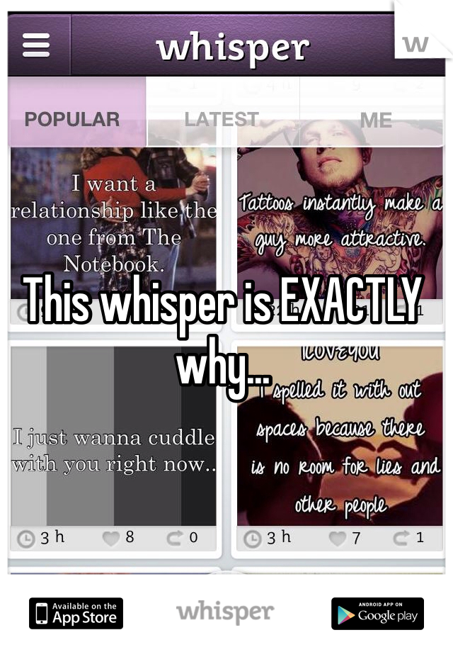 This whisper is EXACTLY why...