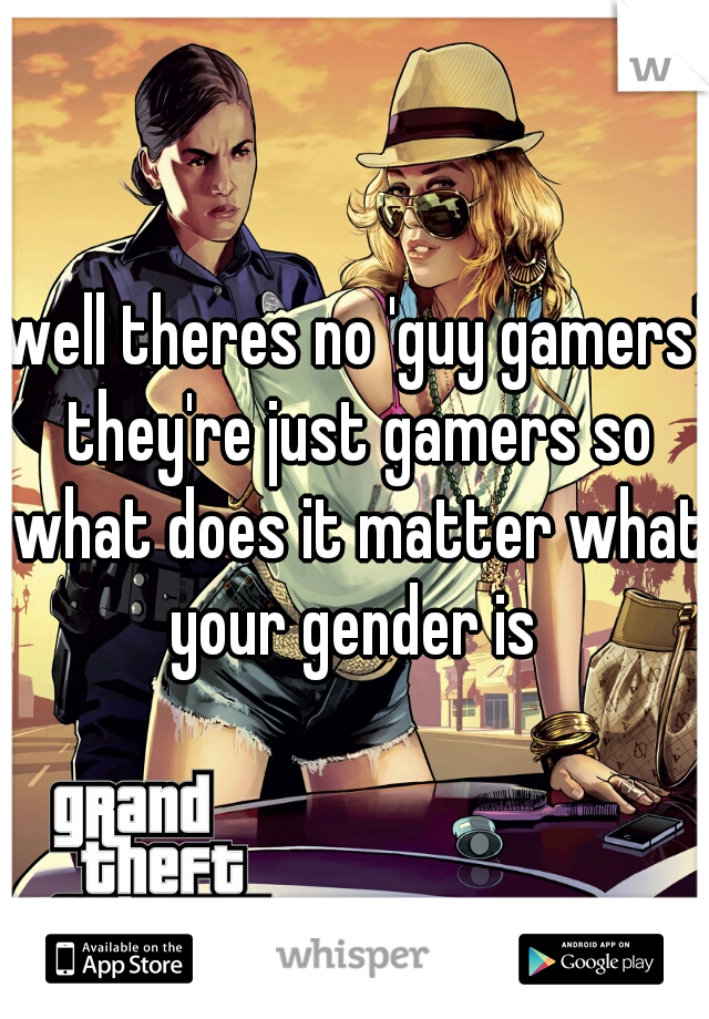 well theres no 'guy gamers' they're just gamers so what does it matter what your gender is 