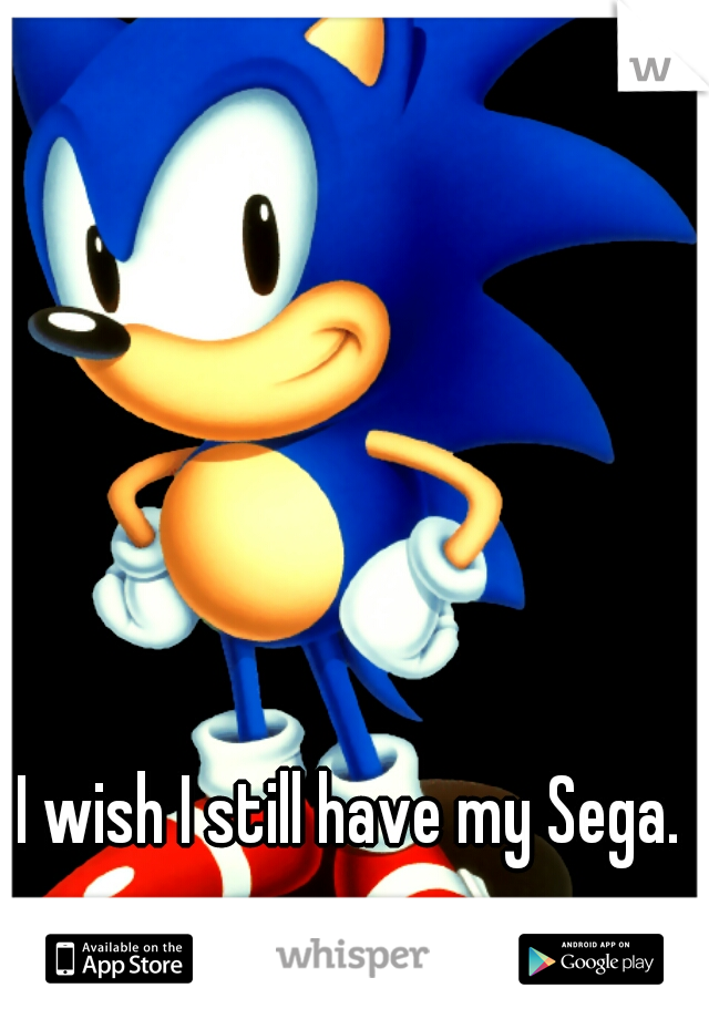 I wish I still have my Sega.