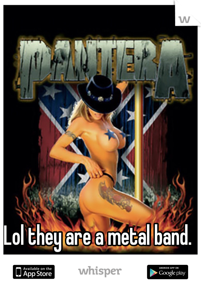 Lol they are a metal band.
