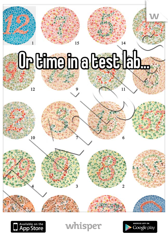 Or time in a test lab... 