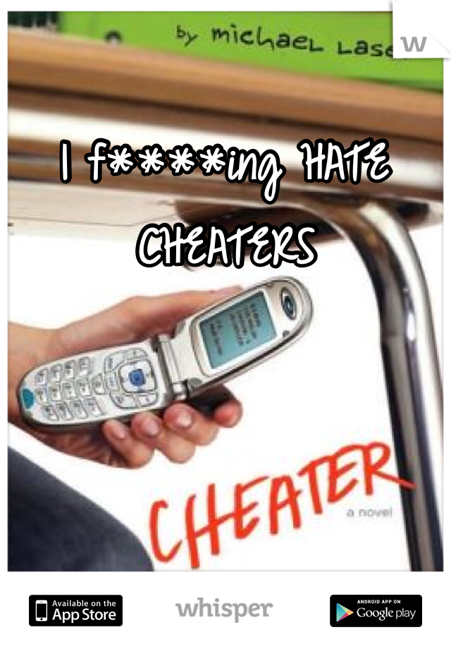 I f****ing HATE CHEATERS