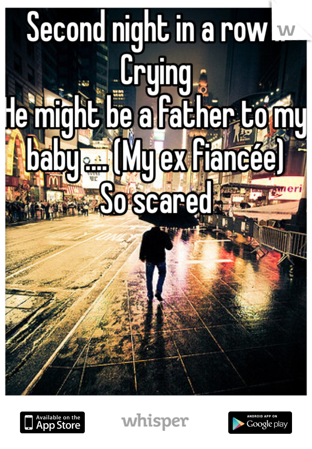 Second night in a row .. Crying
He might be a father to my baby .... (My ex fiancée)
So scared 