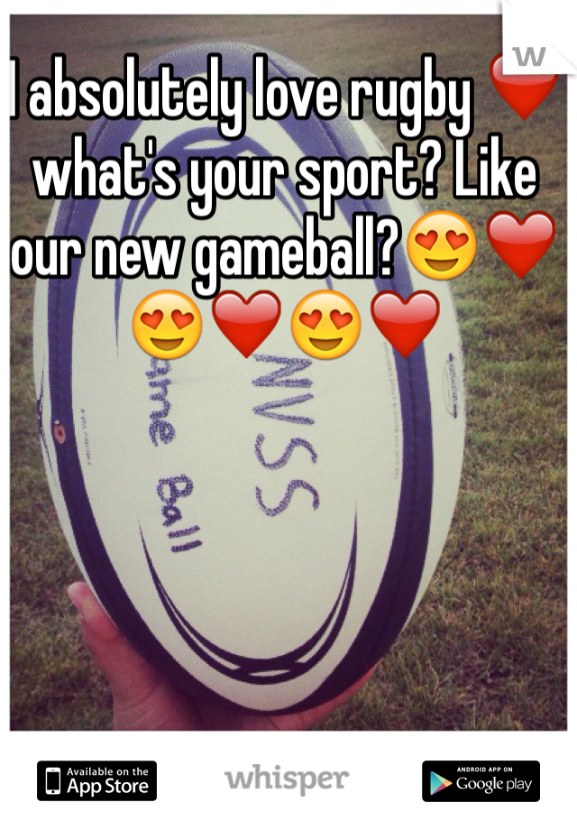 I absolutely love rugby ❤️ what's your sport? Like our new gameball?😍❤️😍❤️😍❤️