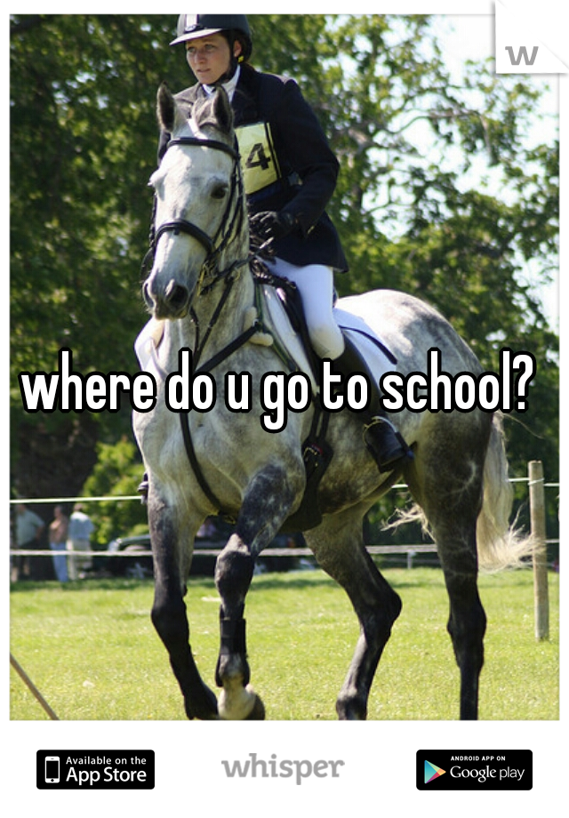 where do u go to school? 