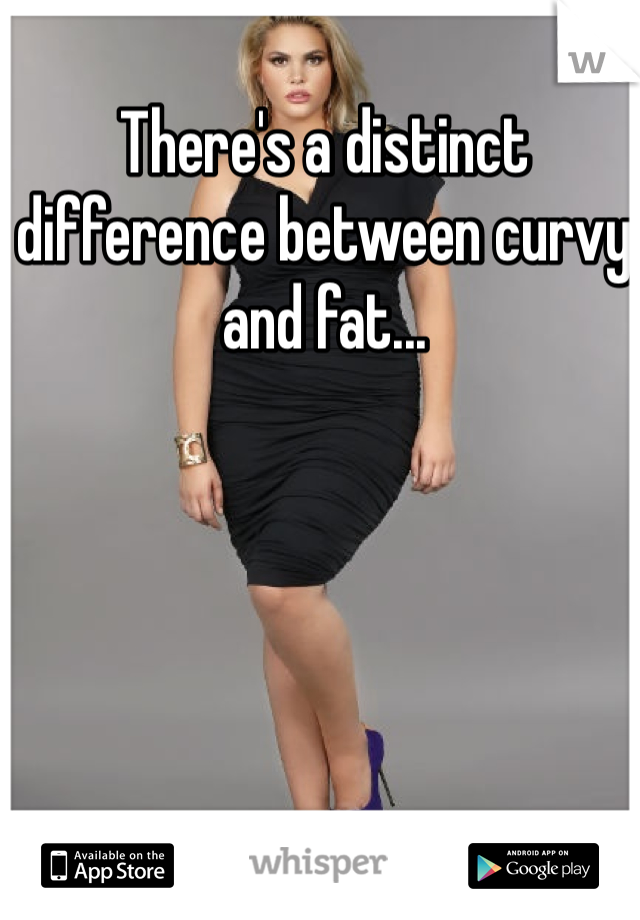 There's a distinct difference between curvy and fat...