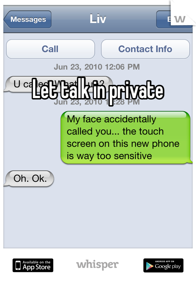 Let talk in private