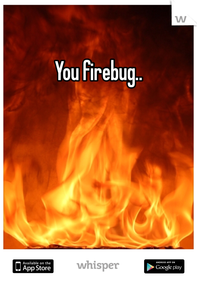 You firebug..