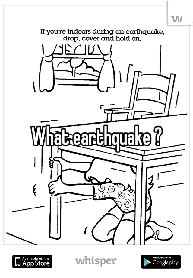 What earthquake ?