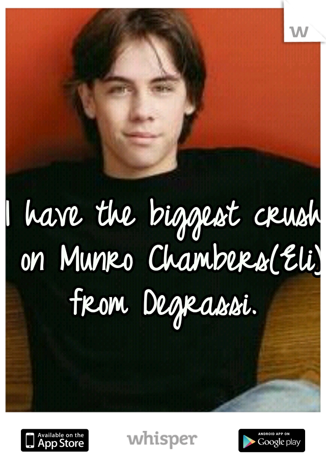 I have the biggest crush on Munro Chambers(Eli) from Degrassi. 