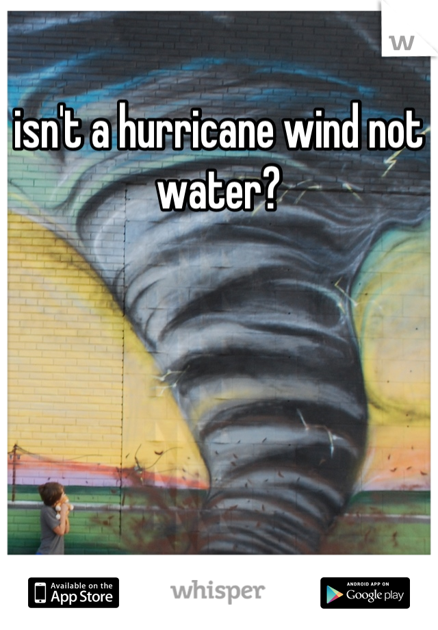isn't a hurricane wind not water?