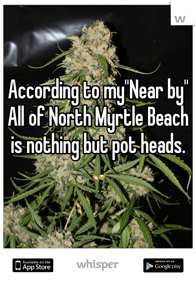According to my"Near by" 
All of North Myrtle Beach is nothing but pot heads. 
👏😂