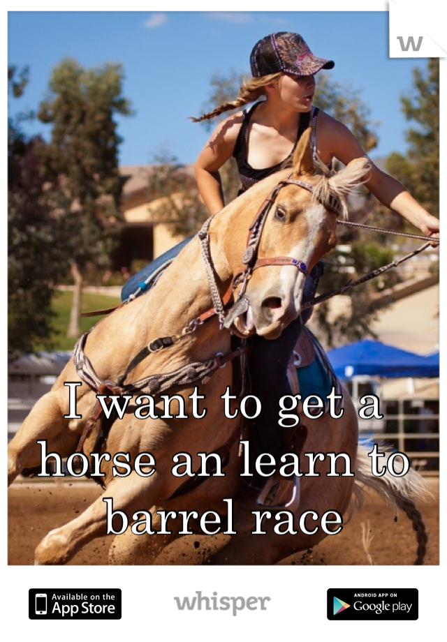 I want to get a horse an learn to barrel race