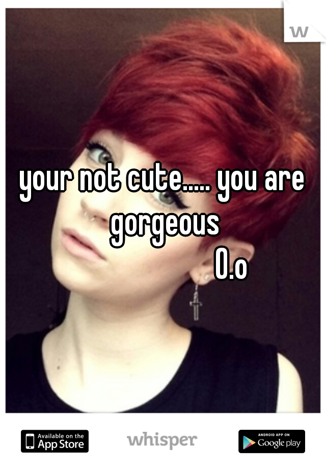 your not cute..... you are gorgeous
                      O.o 