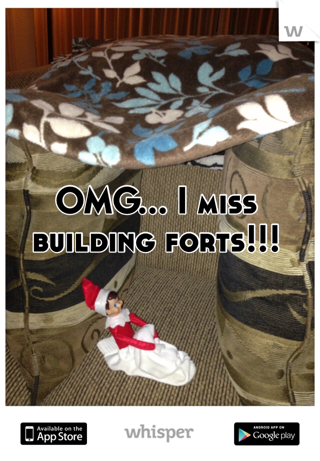 OMG... I miss building forts!!!