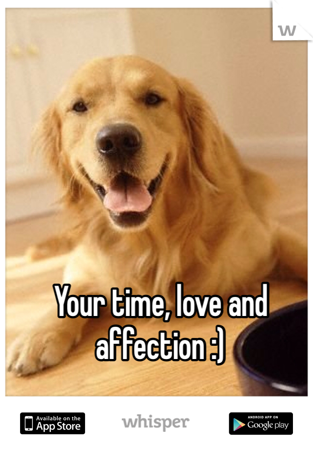 Your time, love and affection :)