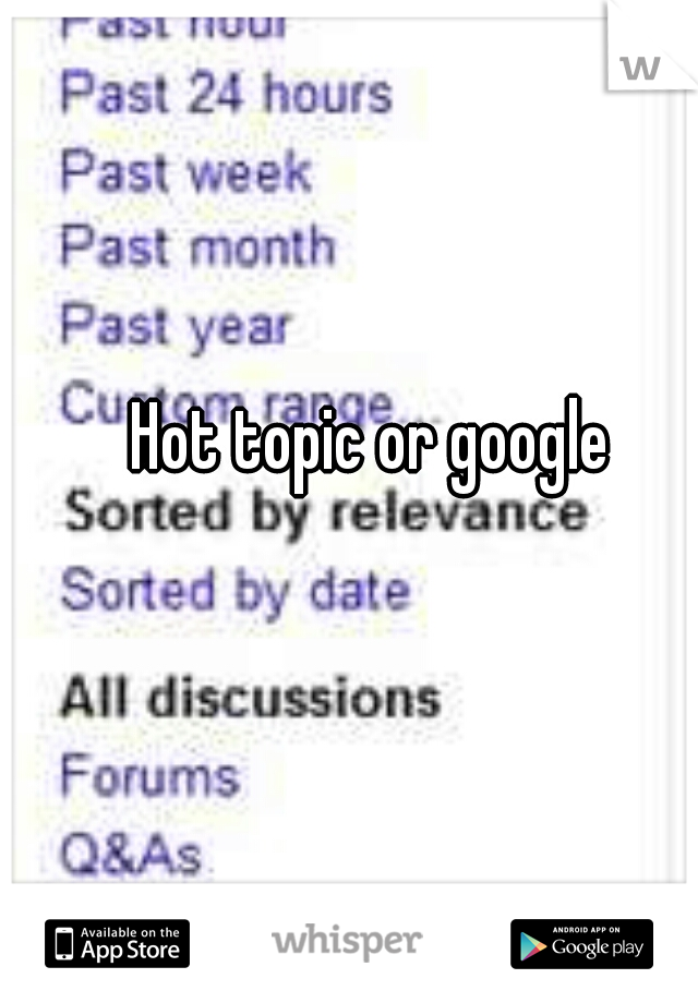 Hot topic or google