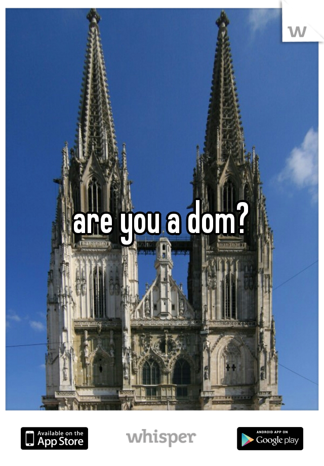 are you a dom?