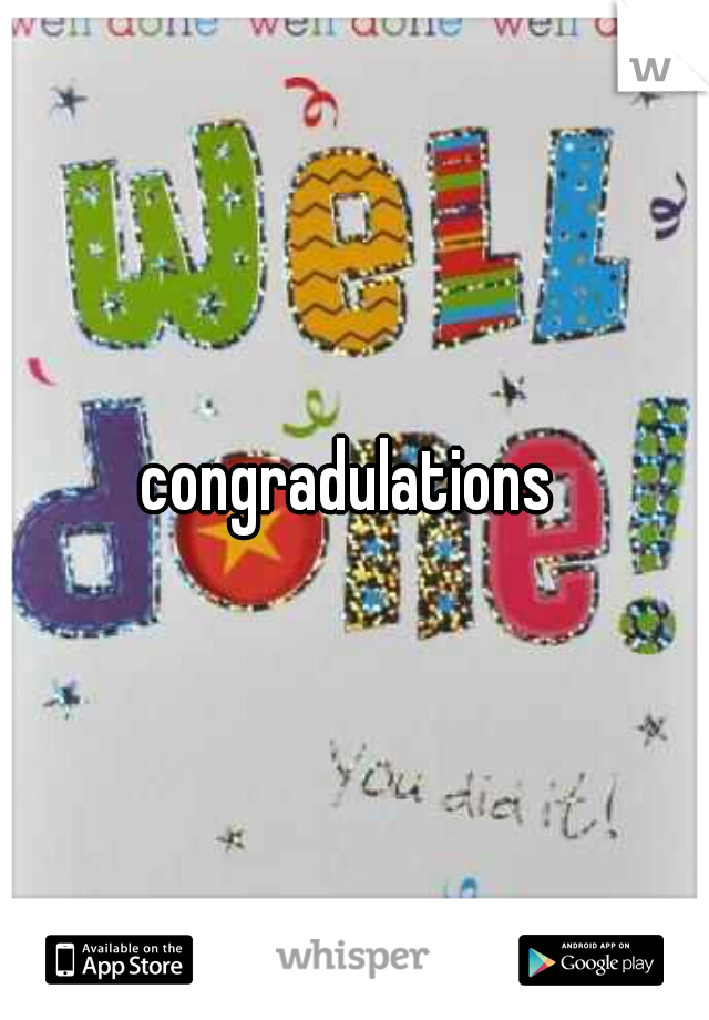 congradulations 